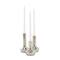 Silver Aluminum Candle Holder with Rounded Base Set